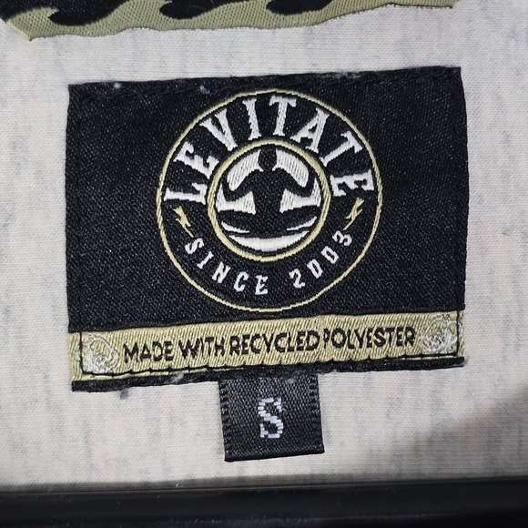 Levitate Mens Sweater Small Hooded Pullover Long Sleeve Striped Surfer Beach - Picture 5 of 12